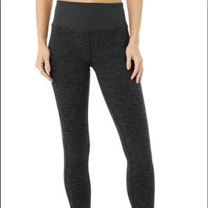 alo “alosoft” leggings in dark heather grey